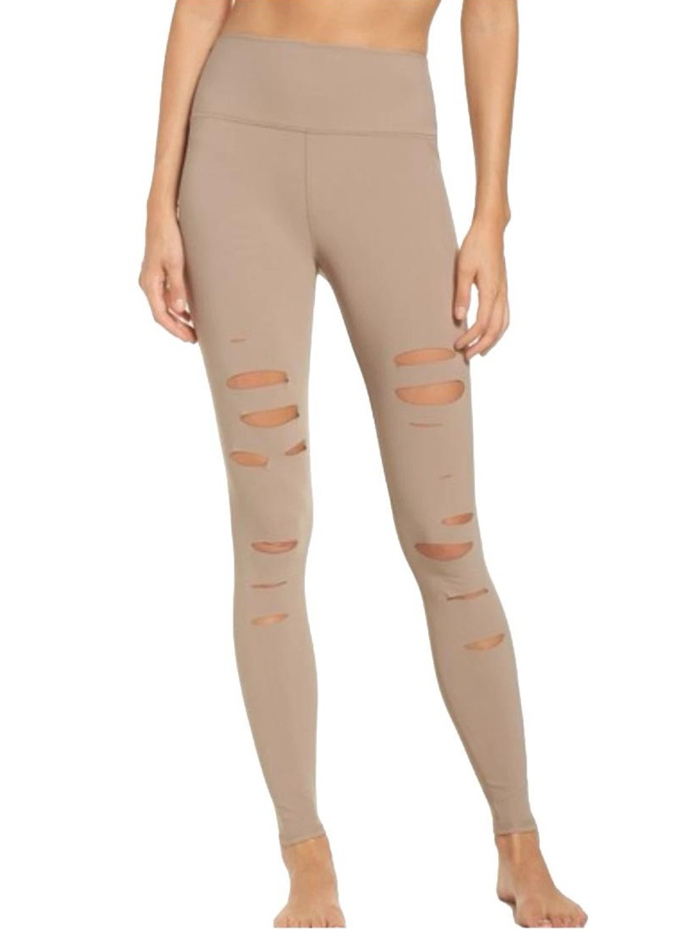 Alo Yoga High-Waist Ripped Warrior Leggings